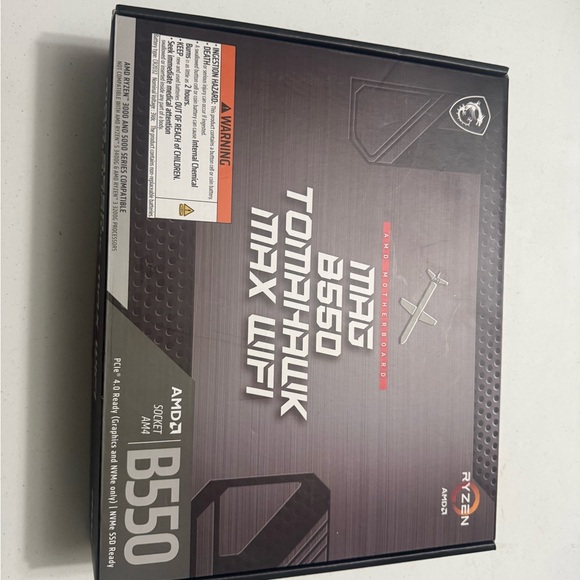 MSI MAG B550 Tomahawk Max WiFi Box with Black and Red Accents